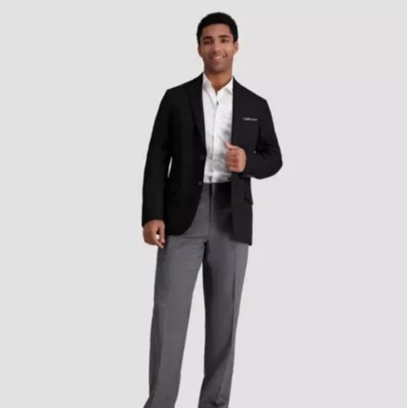 Haggar H26 Men's Flex Series Slim Fit Premium Stretch Blazer Black - MSRP $89.99 - Picture 3 of 7